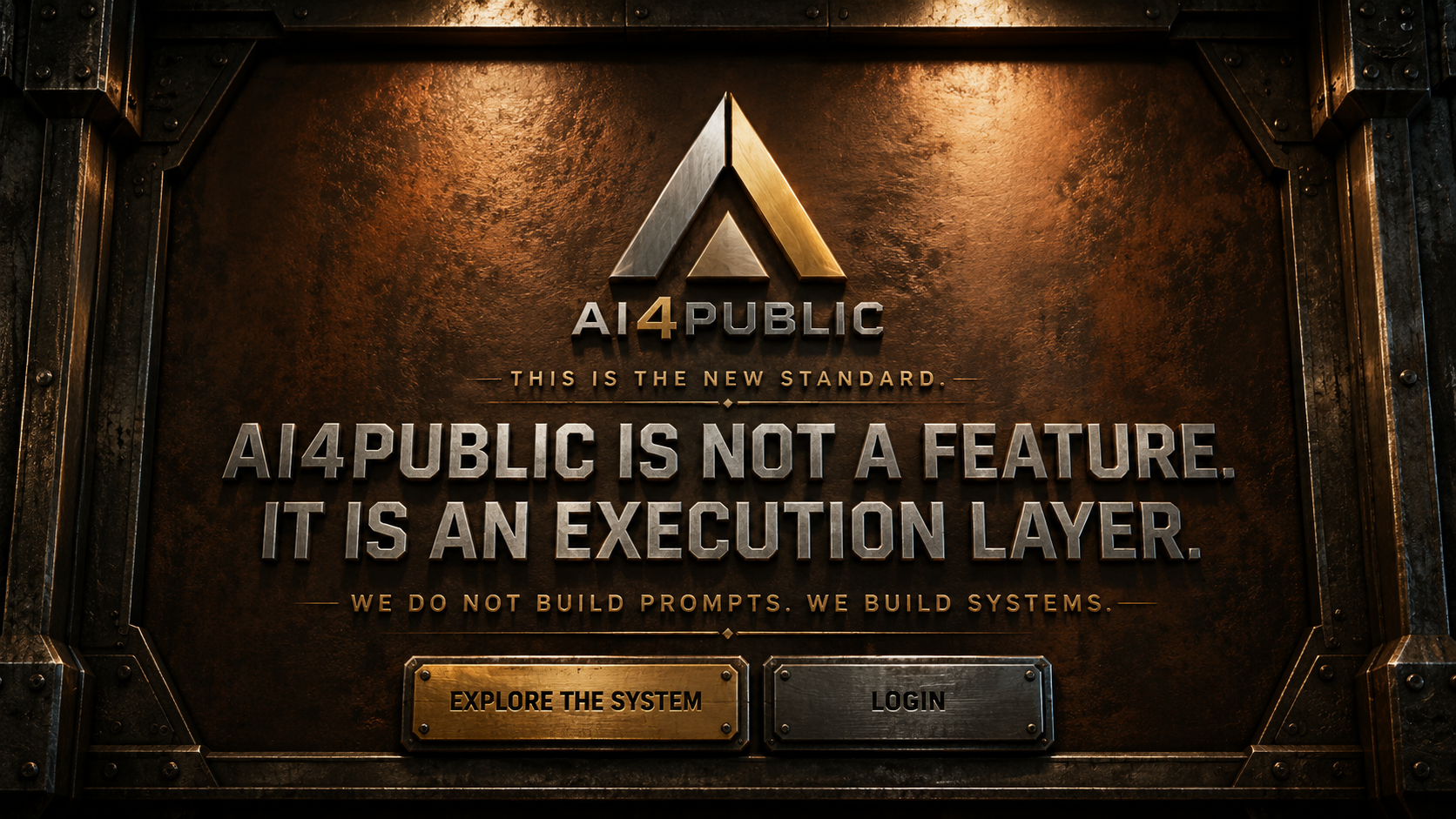 AI4PUBLIC is not a feature. It is an execution layer. We do not build prompts. We build systems.